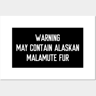 Warning: May Contain Alaskan Malamute Fur Posters and Art